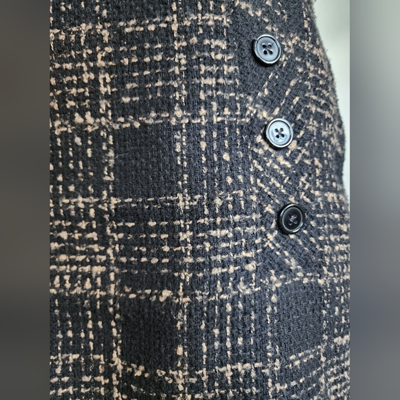 LOFT tweed pencil skirt, size 6, black and tan - Picture 3 of 5